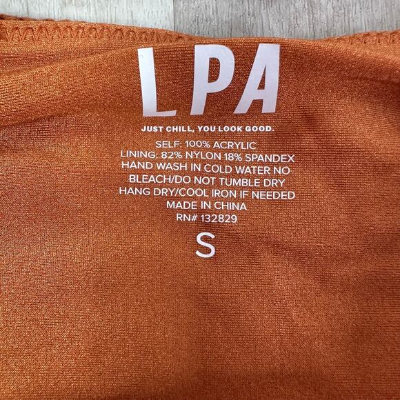 LPA Crochet Mystique Bikini Set in Rusty Orange Medium Top Small Bottoms - Picture 3 of 5